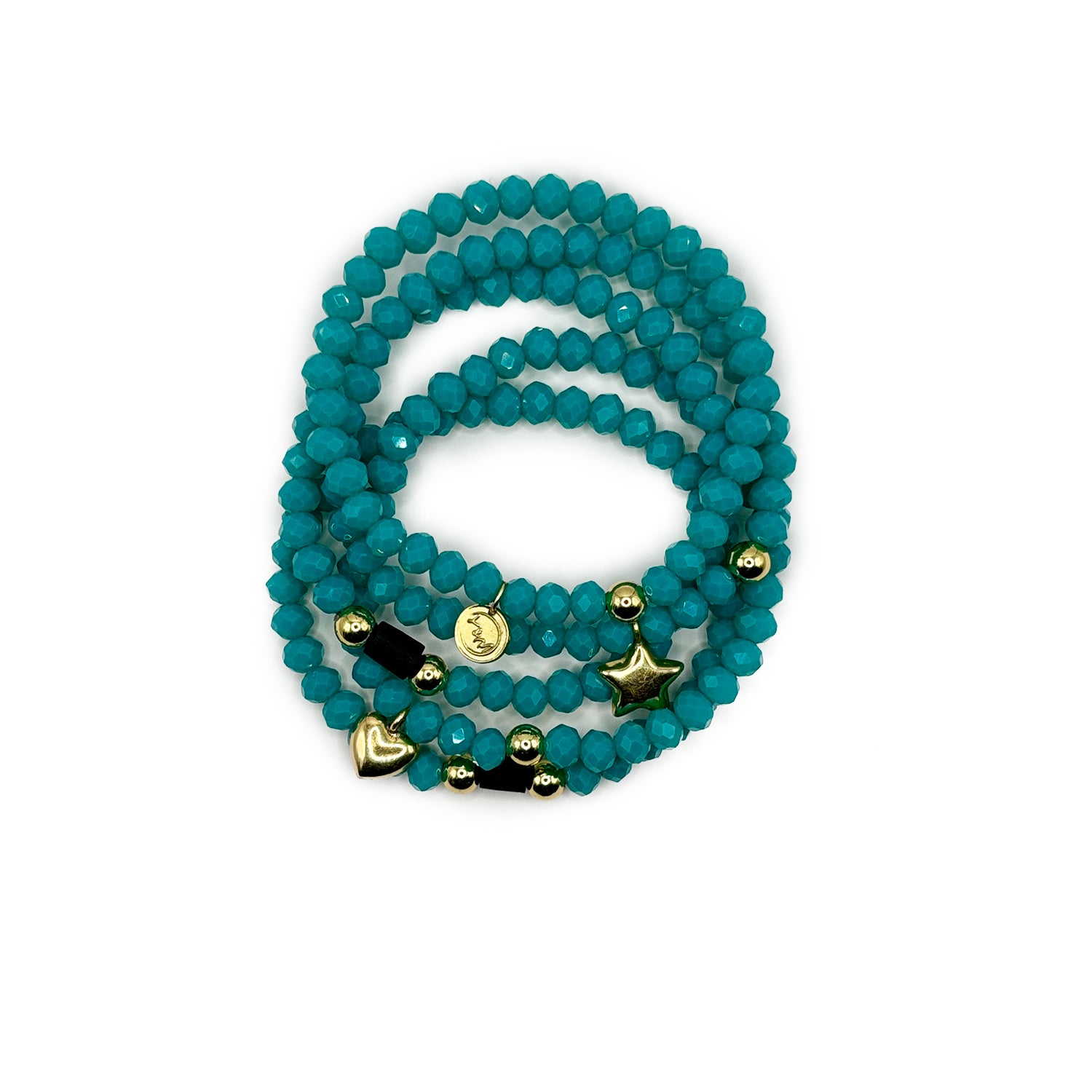Cool Breeze (mit Anhängern Gold 18K und Jet-Steinen)
