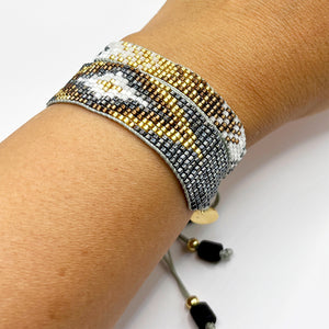 Love rain (Anhänger Gold 18K und Jet-Steinen)