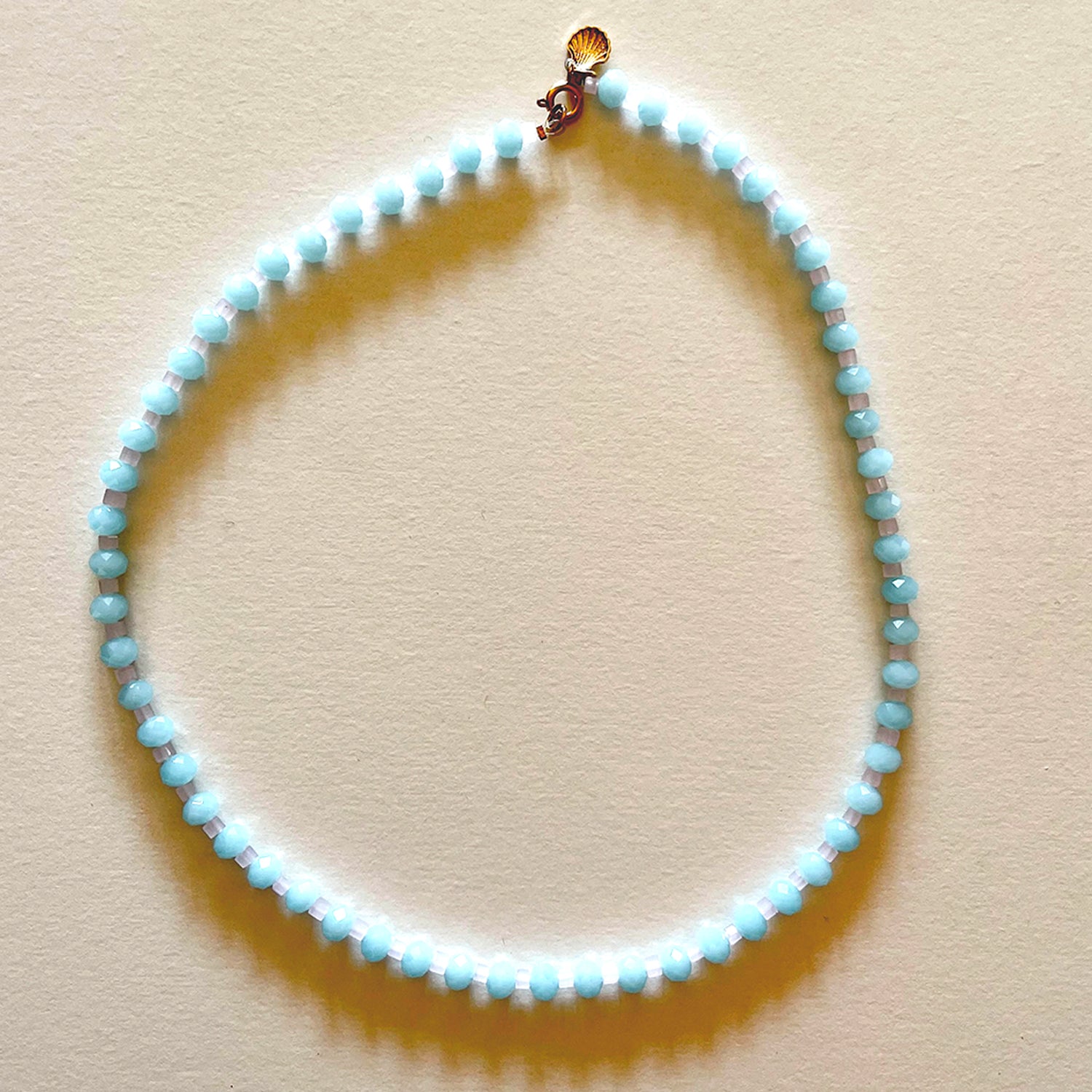 The baby blue crystals necklace