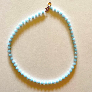 The baby blue crystals necklace