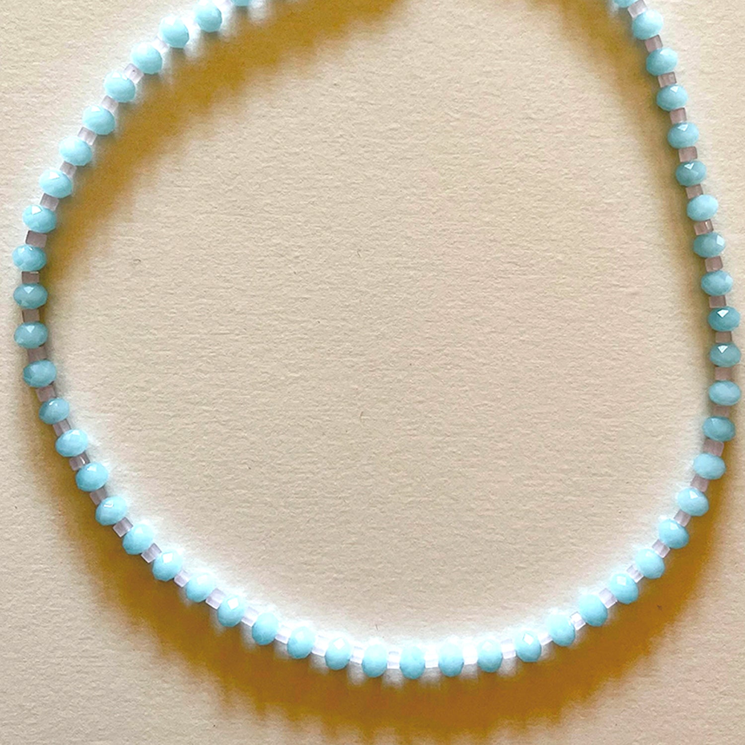 The baby blue crystals necklace