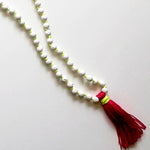 Load image into Gallery viewer, White japamala and crystal necklaces
