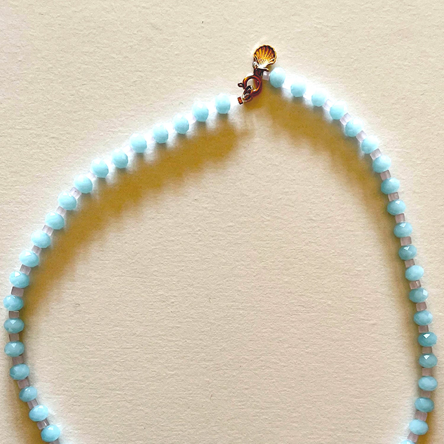 The baby blue crystals necklace