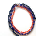 Load image into Gallery viewer, Set of orange and blue crystal necklaces
