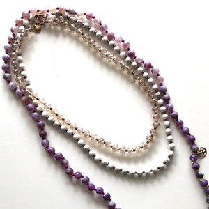 The purple, white and nature necklace