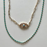 Load image into Gallery viewer, The eye and blue necklace
