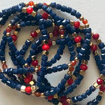 Load image into Gallery viewer, Crystal bracelets blue and red
