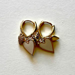 Load image into Gallery viewer, The white heart earrings
