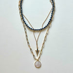 Load image into Gallery viewer, The Saint Benito and blue necklace
