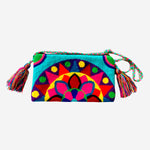 Load image into Gallery viewer, Wayuu clutch big -  turquoise
