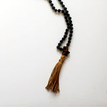 Load image into Gallery viewer, Japamala and brown crystal necklace
