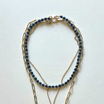 Load image into Gallery viewer, The Saint Benito and blue necklace

