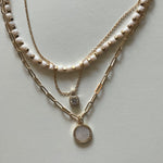 Load image into Gallery viewer, The white Saint Benedict and white necklace
