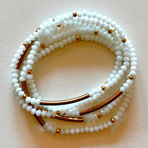 Crystal bracelets white