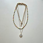 Load image into Gallery viewer, The white Saint Benedict and hearts necklaces
