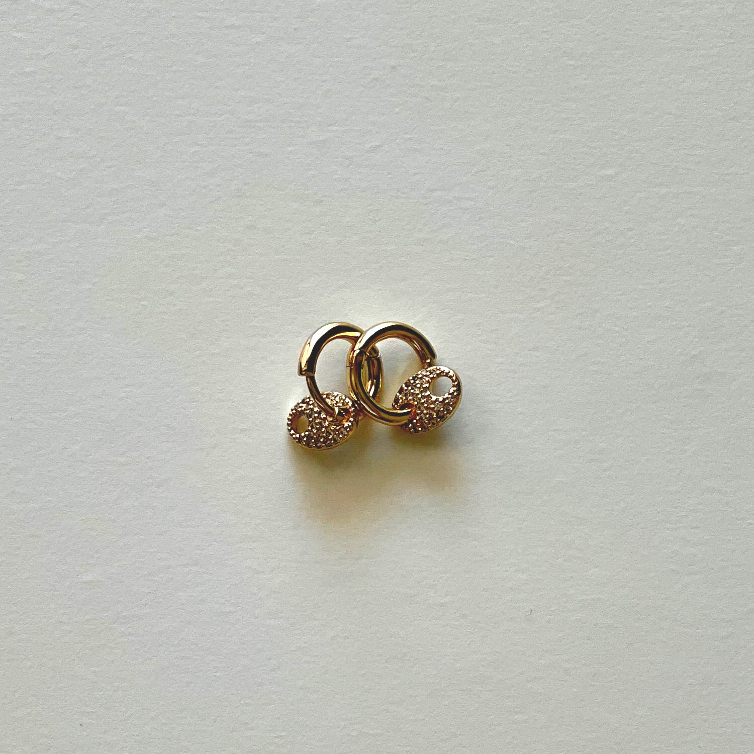 The golden little earrings