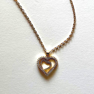 The double heart necklace