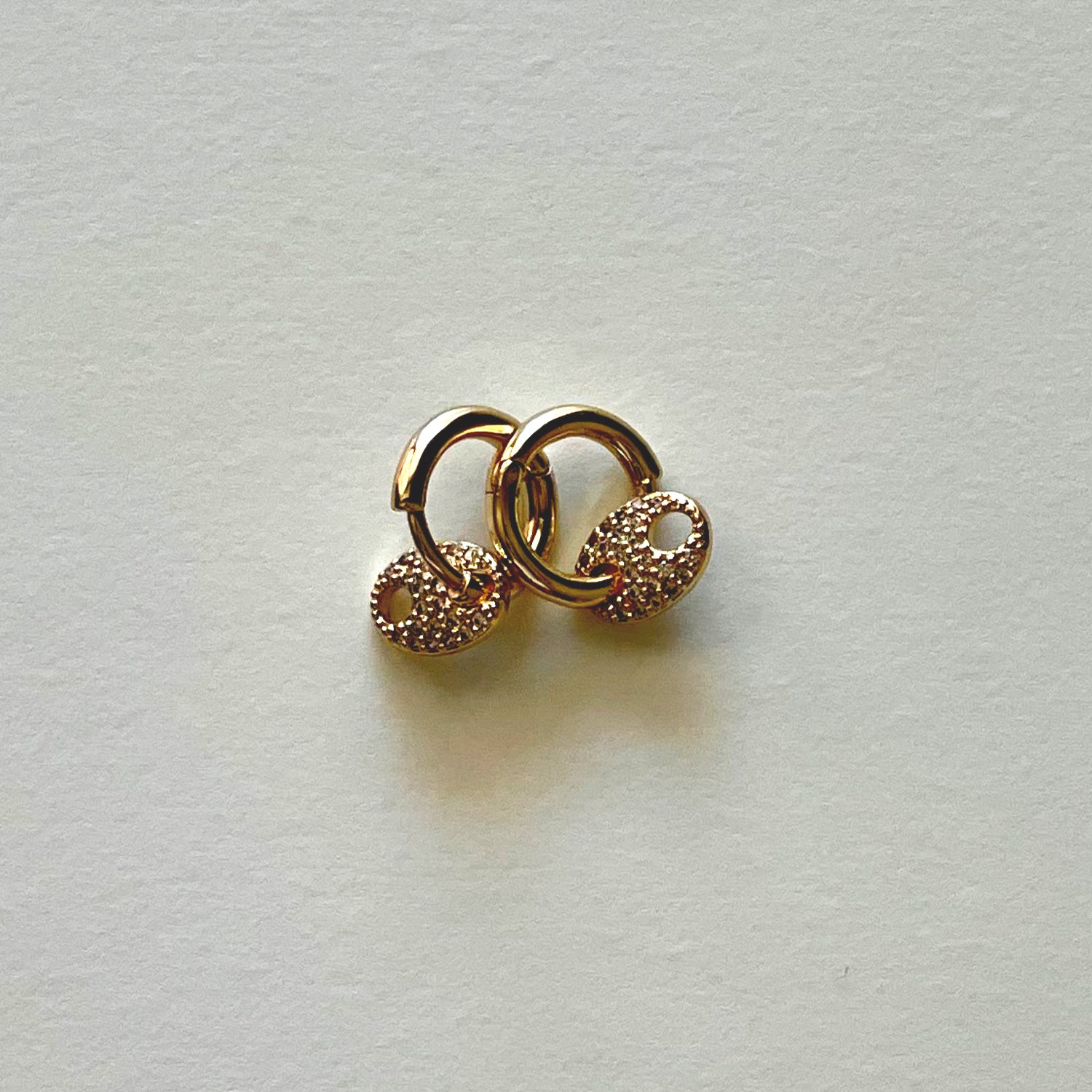 The golden little earrings