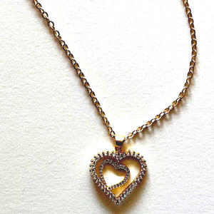 The double heart necklace