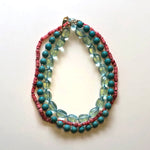 Load image into Gallery viewer, Turquoise crystal necklace with coral and turquoise partners
