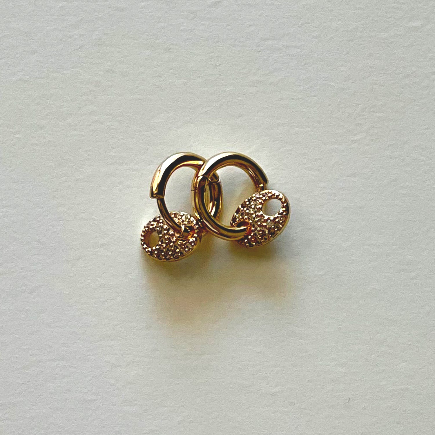 The golden little earrings