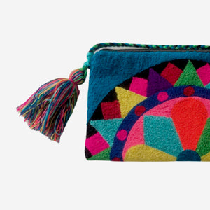 Wayuu clutch big -  blue