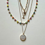 Load image into Gallery viewer, The white Saint Benedict and hearts necklaces

