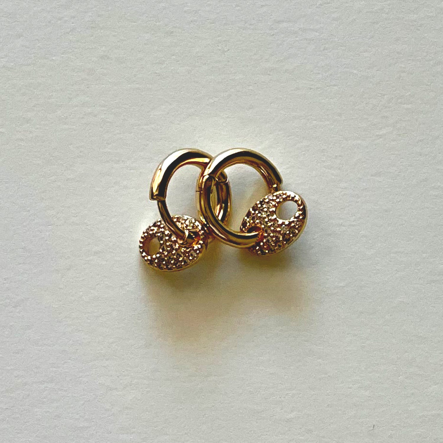 The golden little earrings