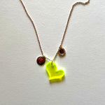 Load image into Gallery viewer, The yellow heart and saints necklace
