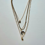 Load image into Gallery viewer, The black moon, heart and lock necklace

