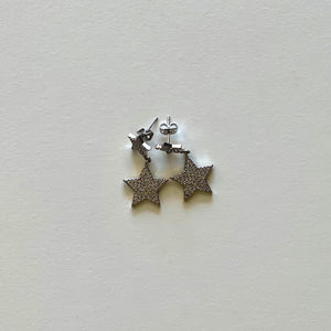 The silver stars earrings