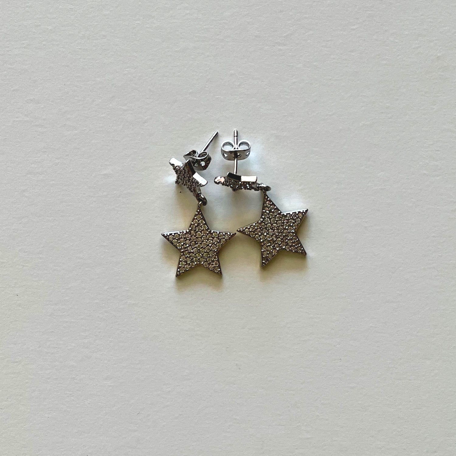 The silver stars earrings