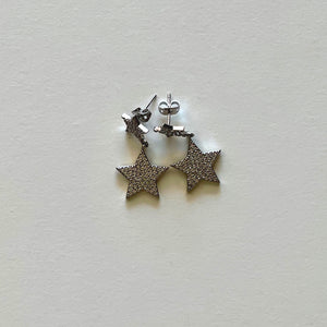 The silver stars earrings