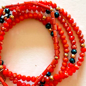 Crystal bracelets orange