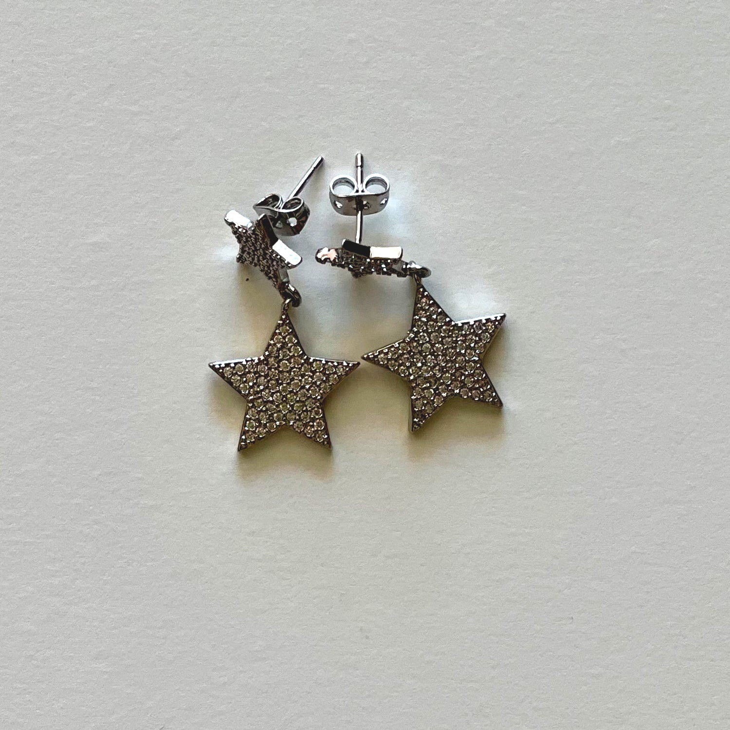 The silver stars earrings