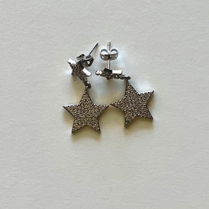 The silver stars earrings