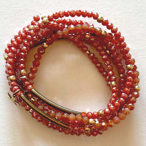 Crystal bracelets pink