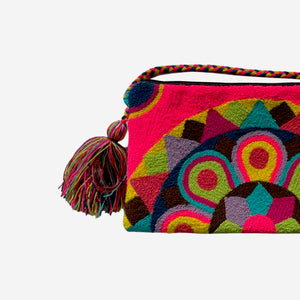 Wayuu clutch big - very pink