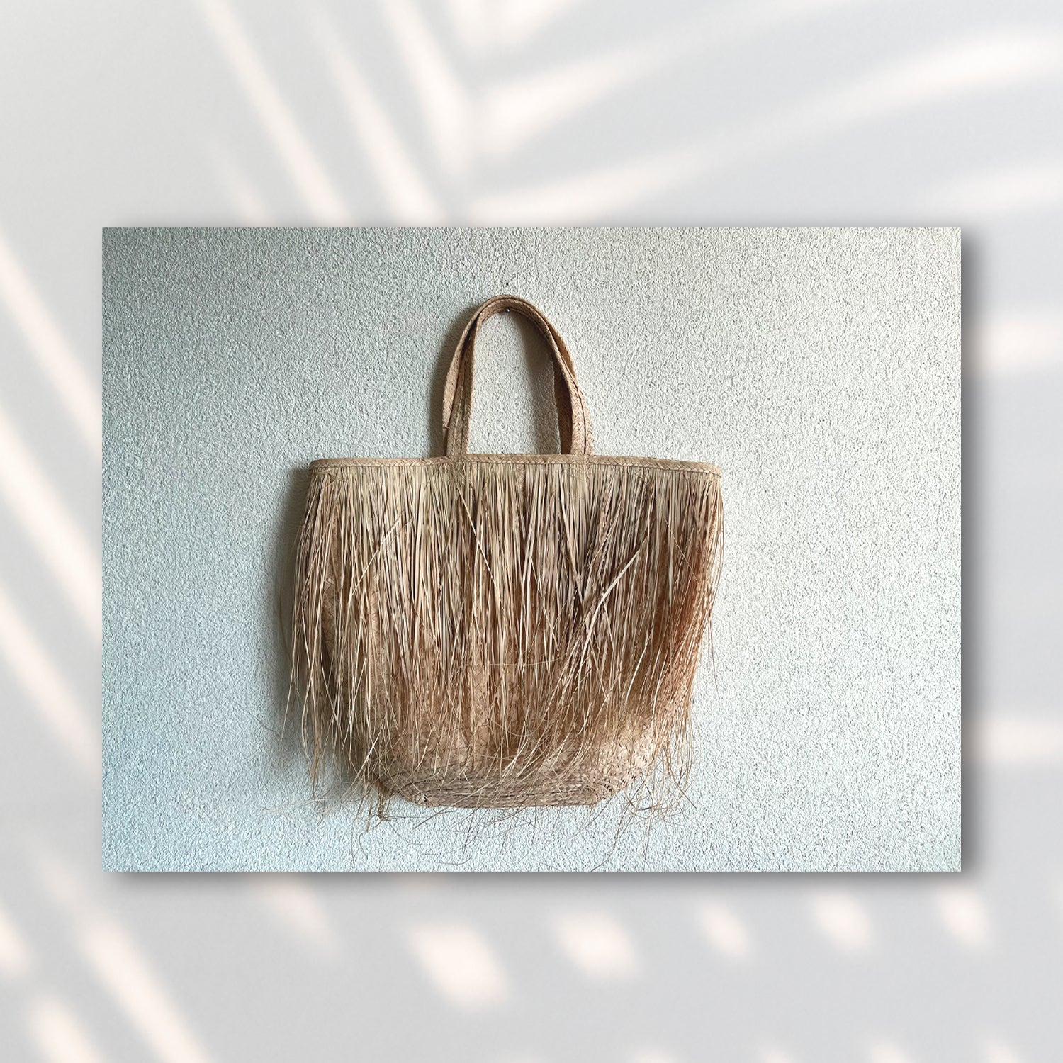 Handmade straw handbag