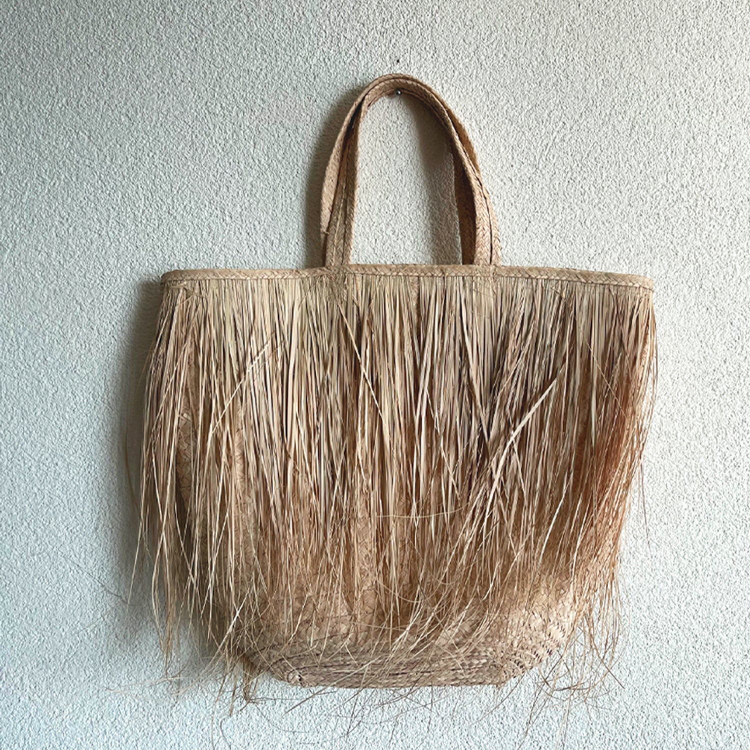 Handmade straw handbag