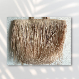 Handmade straw handbag