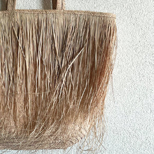 Handmade straw handbag