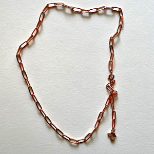 The rosa gold angel necklace