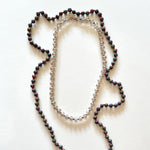 Load image into Gallery viewer, The metallic japamala and the crystal necklace
