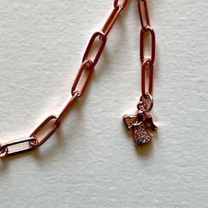 The rosa gold angel necklace