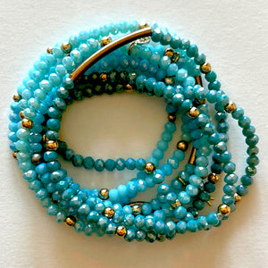 Crystal bracelets blue