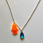 Load image into Gallery viewer, The orange Hamza necklace
