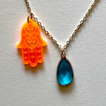 Load image into Gallery viewer, The orange Hamza necklace
