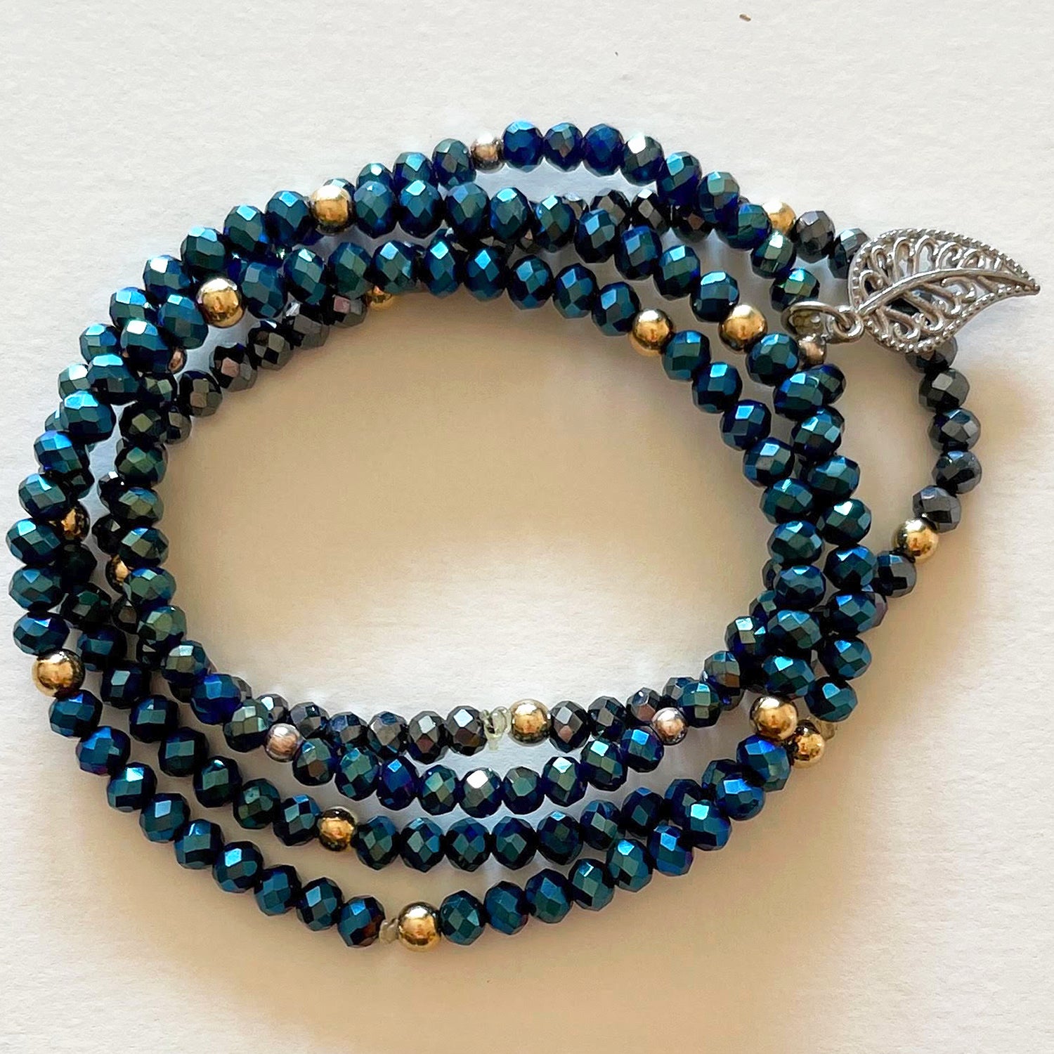 Crystal bracelets dark blue