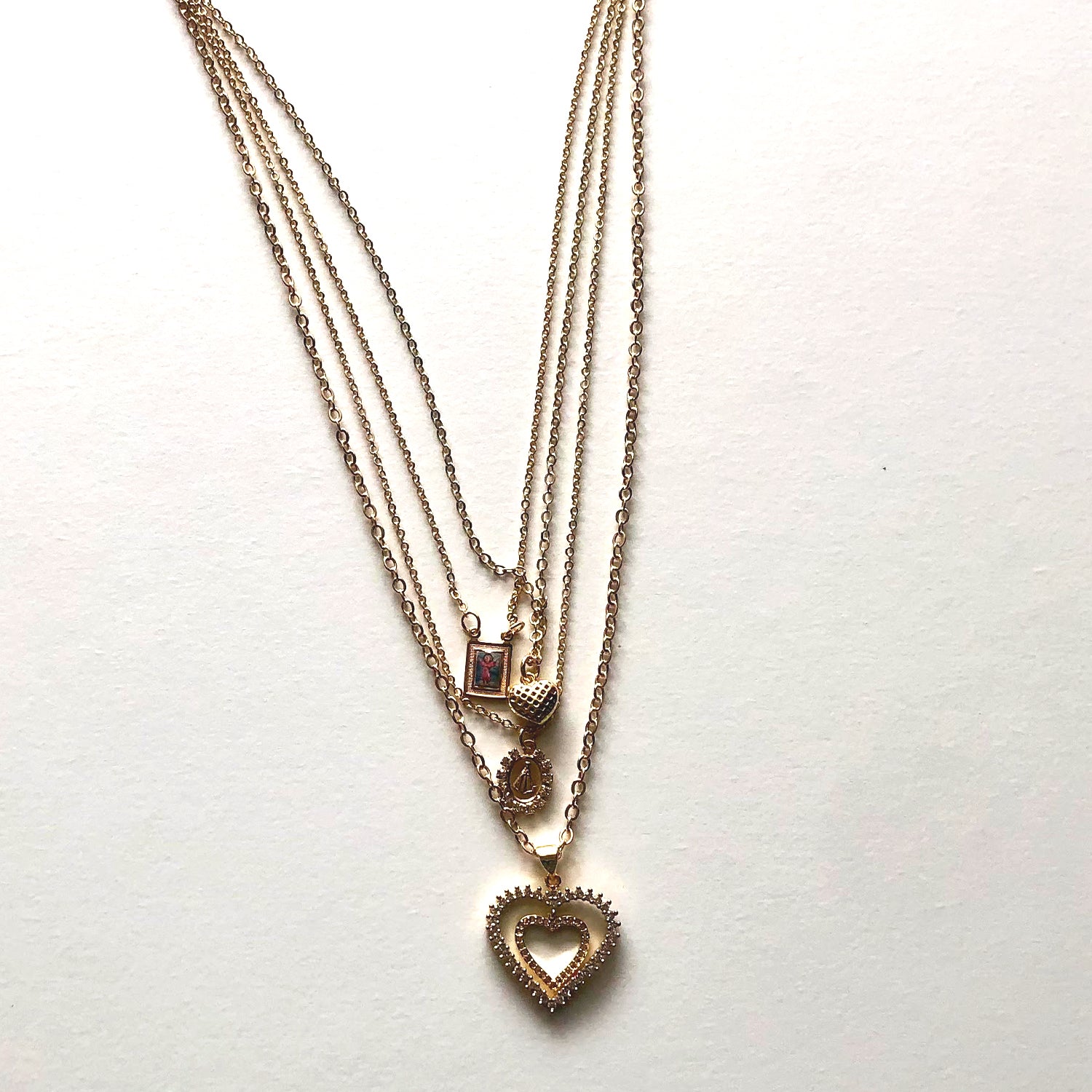 Set of golden necklaces